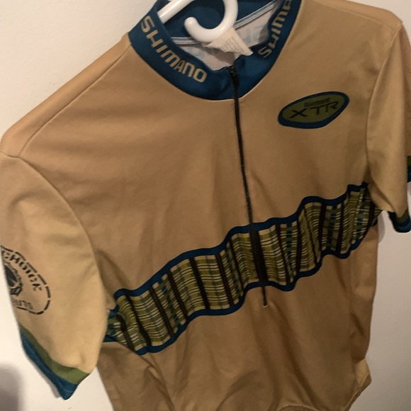 Shimano XTR Bicycle Racing Golden Half Zip short sleeve shirt w/3 back pockets😮 - Picture 2 of 11